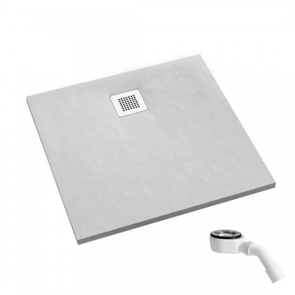 Schedpol Kalait White Stone brodzik kwadratowy 80x80 cm 3.3200/B/ST-M2