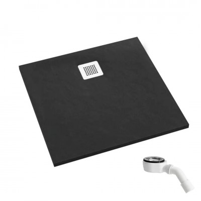 Schedpol Kalait Black Stone brodzik kwadratowy 80x80 cm 3.3200/C/ST-M2