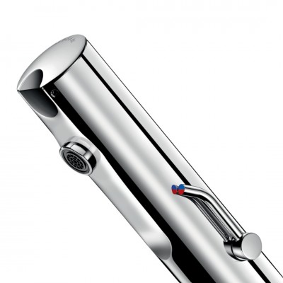 Delabie Tempomatic mix 4 bateria elektroniczna umywalkowa z regulatorem temperatury zasilanie 230/6 V chrom 490000LH