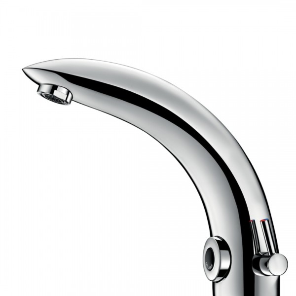 Delabie Tempomatic mix bateria elektroniczna umywalkowa z regulatorem temperatury zasilanie 230/12 V chrom 494000