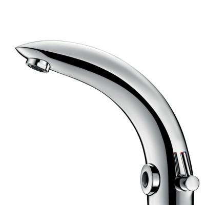 Delabie Tempomatic mix bateria elektroniczna umywalkowa z regulatorem temperatury zasilanie 230/12 V chrom 494000