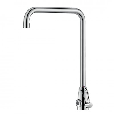 Delabie Tempomatic mix Pro bateria elektroniczna umywalkowa z regulatorem temperatury zasilanie 230/12 V chrom 495253