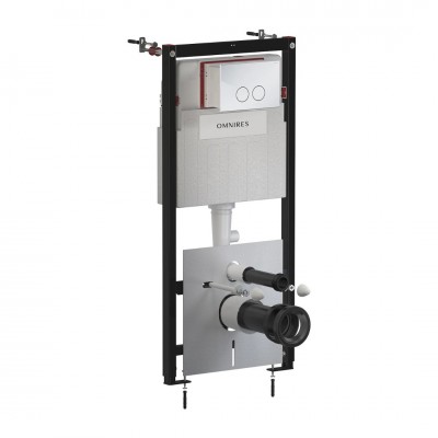 Omnires Flush Set Strongframe 3w1 stelaż podtynkowy do WC przycisk spłukujący chrom połysk STFWC1M-RCR