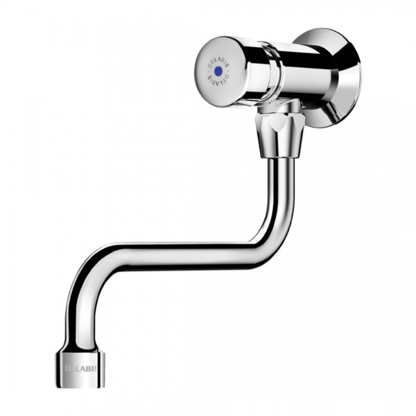 Delabie Tempostop bateria czasowa umywalkowa zaścienna do wody zmieszanej chrom 748150