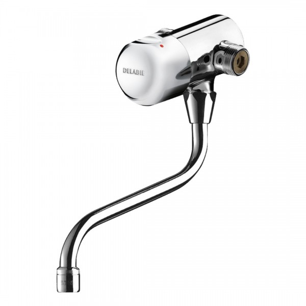 Delabie Tempomix bateria czasowa umywalkowa ścienna z regulacją temperatury chrom 798152