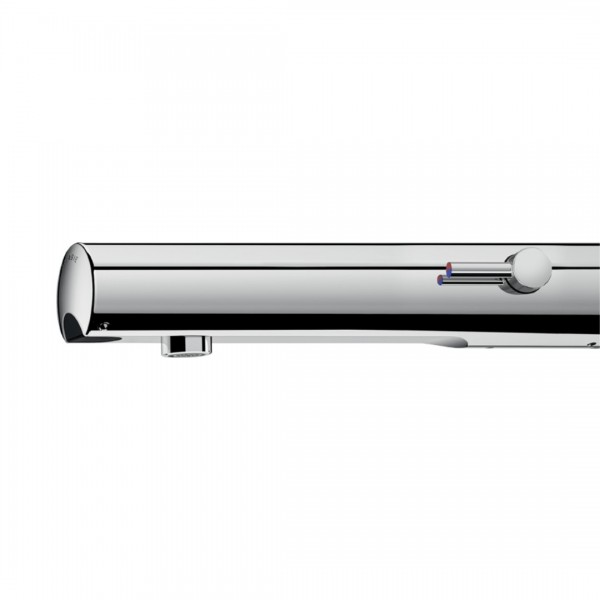 Delabie Tempomatic mix 4 bateria elektroniczna umywalkowa ścienna z regulatorem temperatury zasilanie 230/12V chrom 493500