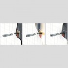 Delabie Tempomatic mix 4 bateria elektroniczna umywalkowa ścienna do wody zmieszanej zasilanie 230/12V chrom 493400