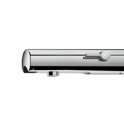 Delabie Tempomatic mix 4 bateria elektroniczna umywalkowa ścienna do wody zmieszanej zasilanie 230/12V chrom 493400