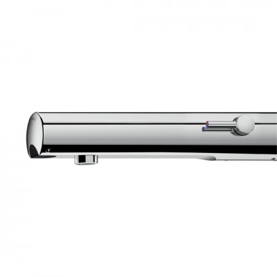 Delabie Tempomatic mix 4 bateria elektroniczna umywalkowa ścienna z regulatorem temperatury zasilanie 6V chrom 493506