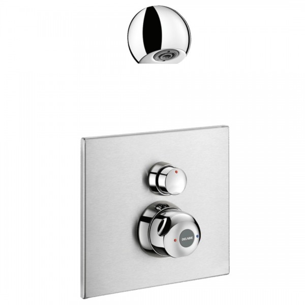 Delabie Securitherm zestaw natryskowy podtynkowy termostatyczny chrom 792219