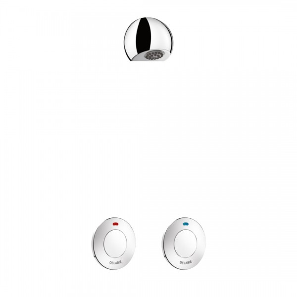 Delabie Tempostop TC zestaw natryskowy zaścienny do wody zmieszanej chrom 747210