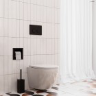 Oltens Grotta uchwyt na papier toaletowy wnękowy czarny mat 81112300