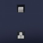 Oltens Grotta półka wnękowa z uchwytem na papier toaletowy 74 cm czarny mat 81113300