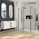 Oltens Grotta półka wnękowa 30x60x10 cm czarny mat 97001300