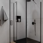 Oltens Grotta półka wnękowa 30x30x10 cm czarny mat 97000300