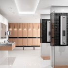 Delabie Securitherm zestaw natryskowy natynkowy elektroniczny termostatyczny zasilanie 230/6 V inox 792504