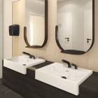 Delabie Binoptic dozownik elektroniczny na mydło stojący czarny mat 512021BK