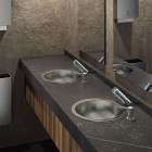 Delabie dozownik na mydło stojący chrom 729064