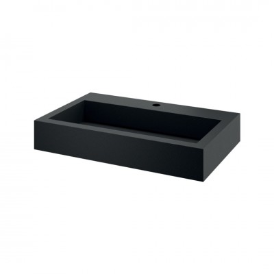 Delabie Aqueduto umywalka 70x44 cm wisząca inox czarny mat 121150BK