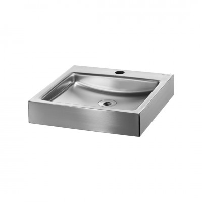 Delabie Unito umywalka 39,5x40,5 cm wisząca inox satynowy 121830