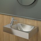 Delabie Lavando umywalka 45x30 cm ścienna lewa stal nierdzewna satynowa 121360