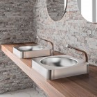 Delabie Quadra umywalka 38x38 cm nablatowa stal nierdzewna satynowa 120652