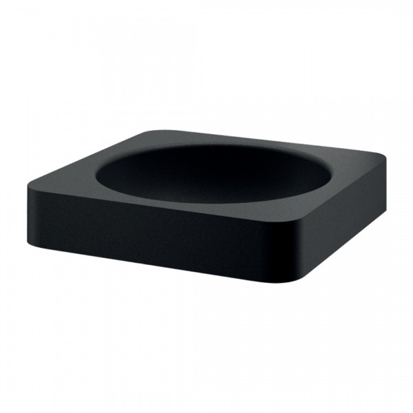 Delabie Quadra umywalka 38x38 cm nablatowa stal nierdzewna czarny mat 120650BK