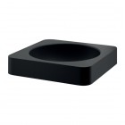 Delabie Quadra umywalka 38x38 cm nablatowa stal nierdzewna czarny mat 120650BK