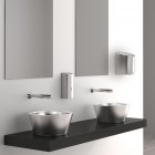 Delabie Algui umywalka 37,5 cm okrągła nablatowa stal nierdzewna satynowa 120110