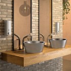 Delabie Algui umywalka 37,5 cm okrągła nablatowa stal nierdzewna satynowa 120112