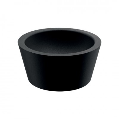 Delabie Algui umywalka 37,5 cm okrągła nablatowa stal nierdzewna czarny mat 120110BK