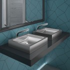 Delabie Unito umywalka 39,5x40,5 cm nablatowa stal nierdzewna satynowa 121810