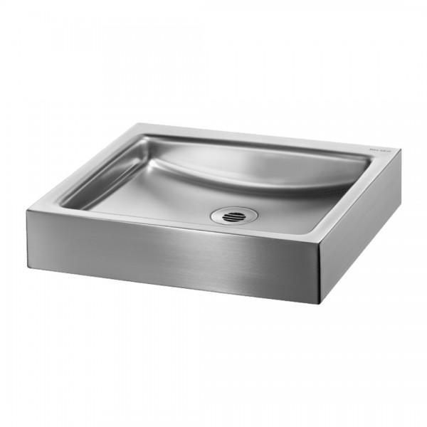 Delabie Unito umywalka 39,5x40,5 cm nablatowa stal nierdzewna satynowa 120810