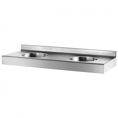 Delabie Duplo RP umywalka 120x50 cm ścienna stal nierdzewna satynowa 120390