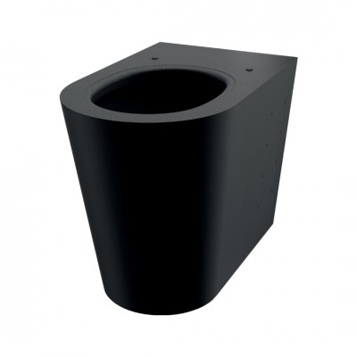 Delabie S21 P miska WC stojąca stal nierdzewna czarny mat 110300BK