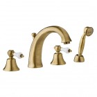 Demm Retro Etros bateria wannowa 4-otworowa stare złoto 2120/BR