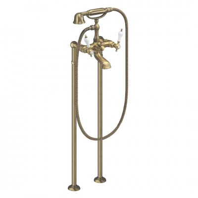 Demm Retro Etros bateria wannowa wolnostojąca stare złoto 2105FS/BR