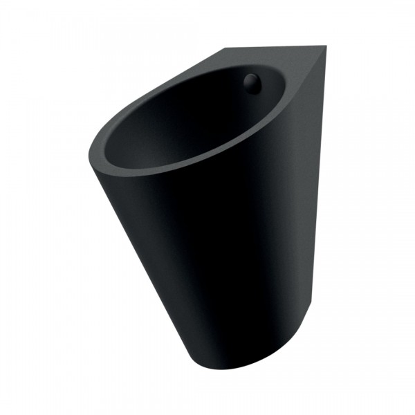 Delabie Fino pisuar z dopływem z tyłu stal nierdzewna czarny mat 135710BK