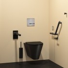 Delabie 700 S miska WC wisząca dla osób niepełnosprawnych stal nierdzewna czarny mat 110710BK