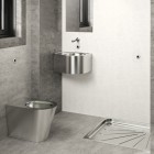 Delabie Duo S TC R umywalka 50x38 cm zaścienna stal nierdzewna satynowa 160360