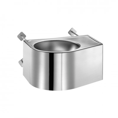 Delabie Duo S TC L umywalka 50x38 cm zaścienna lewa stal nierdzewna satynowa 160370