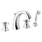 Demm Retro Victorian bateria wannowa 4-otworowa chrom 2228V/CH