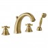 Demm Retro Victorian bateria wannowa 4-otworowa stare złoto 2228V/BR