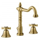 Demm Retro Victorian bateria umywalkowa 3-otworowa stare złoto 2252V/BR