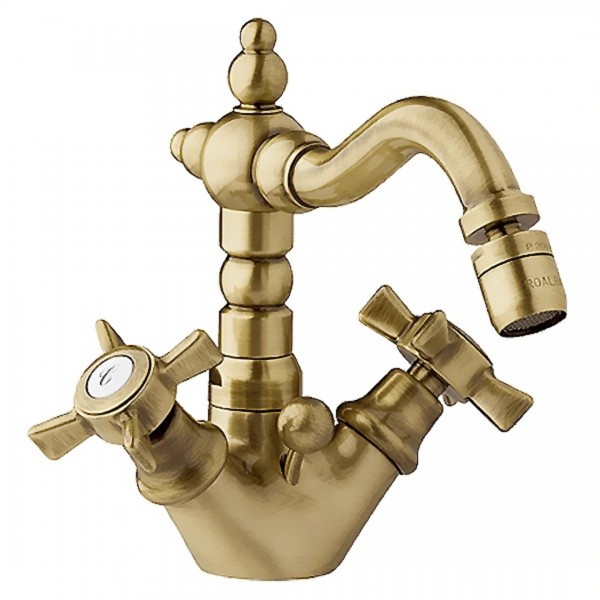 Demm Retro Victorian bateria bidetowa wysoka stare złoto 2302V/BR