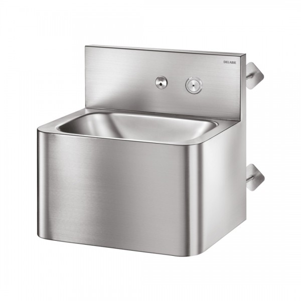 Delabie TEK TC umywalka 40x29,5 cm zaścienna stal nierdzewna satynowa 160340