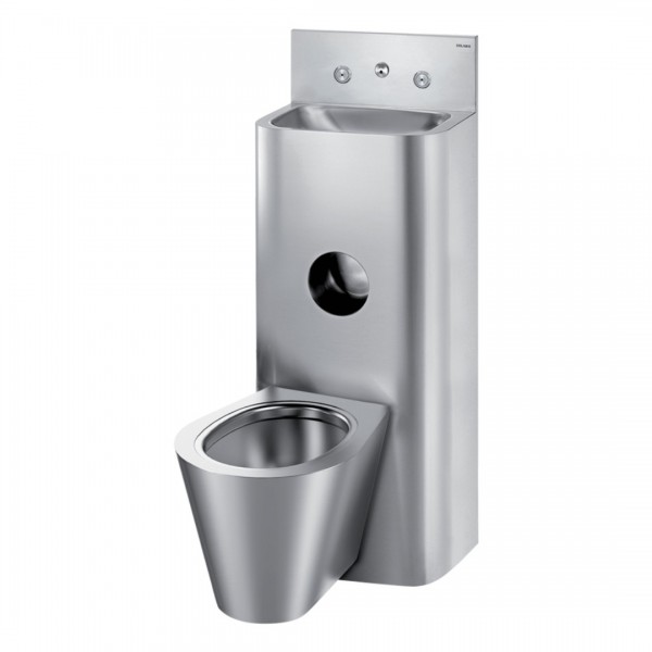 Delabie Kompact TC moduł umywalka z miską WC wiszącą stal nierdzewna satynowa 166500