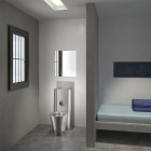 Delabie Kompact TC moduł umywalka z miską WC stojącą stal nierdzewna satynowa 166800