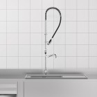 Delabie bateria kuchenna stojąca z wyciąganą wylewką chrom 5625