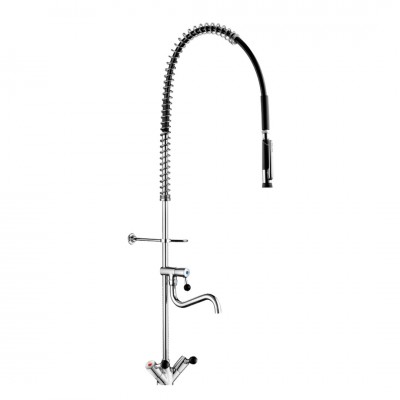 Delabie bateria kuchenna stojąca z wyciąganą wylewką chrom 5632